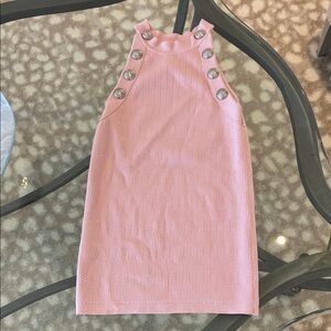 Pink Balmain top with button details